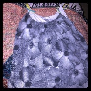 Aeropostale black/white flower printed cotton top